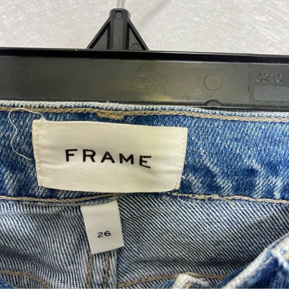 Frame Le High Skinny Crop Clarin Rips Distressed Jeans 26 - Picture 3 of 8